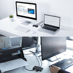 USB 2.0 다기능 2 입력 4 출력 허브