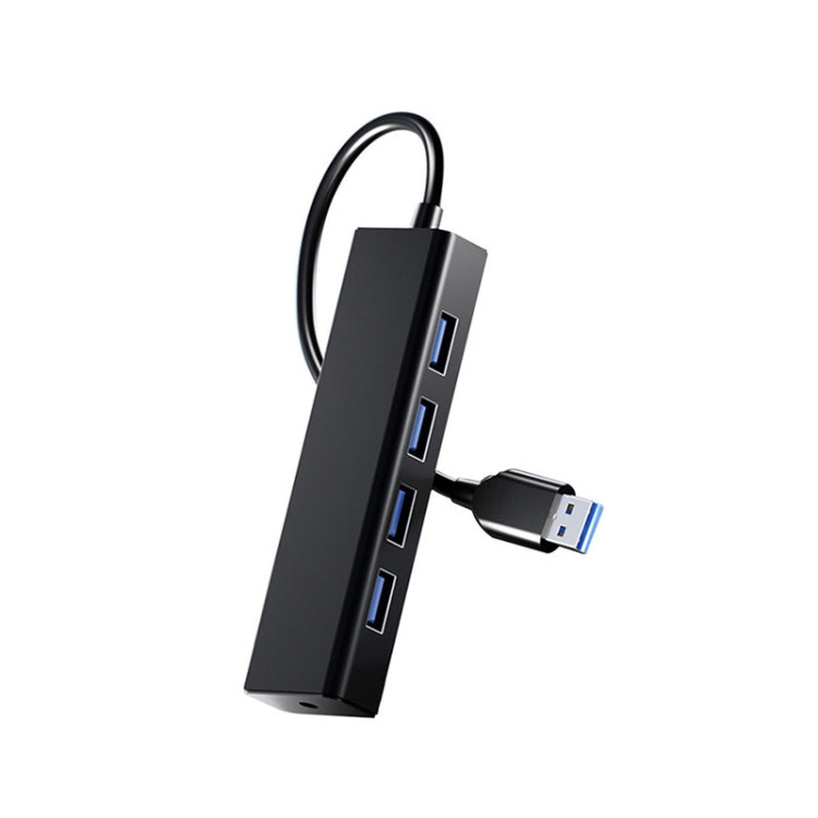 4포트 USB 2.0 허브 변환기, 케이블 길이: 15cm, 스타일: 라이트 바 없음, 라이트 바 블랙 있음, 라이트 바 화이트 있음