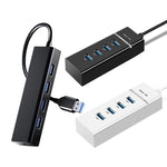 4포트 USB 2.0 허브 변환기, 케이블 길이: 15cm, 스타일: 라이트 바 없음, 라이트 바 블랙 있음, 라이트 바 화이트 있음
