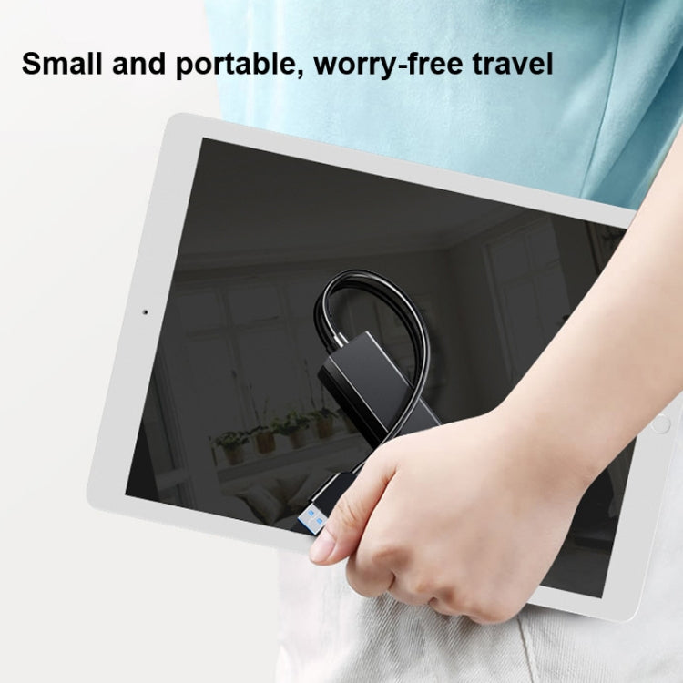 4포트 USB 2.0 허브 변환기, 케이블 길이: 15cm, 스타일: 라이트 바 없음, 라이트 바 블랙 있음, 라이트 바 화이트 있음