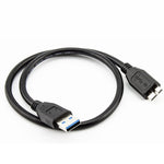 USB 3.0 남성 to 마이크로 USB HDD 데이터 케이블 외장 모바일 HDD용, 케이블 길이: 1.8m