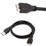 USB 3.0 남성 to 마이크로 USB HDD 데이터 케이블 외장 모바일 HDD용, 케이블 길이: 1.8m