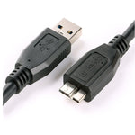 USB 3.0 남성 to 마이크로 USB HDD 데이터 케이블 외장 모바일 HDD용, 케이블 길이: 1.8m
