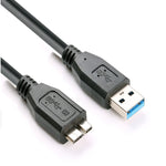 USB 3.0 남성 to 마이크로 USB HDD 데이터 케이블 외장 모바일 HDD용, 케이블 길이: 1.8m