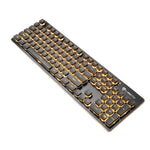 LANGTU L1 104키 USB 가정용 사무용 필름 발광 유선 키보드, 케이블 길이:1.6m, L1 오렌지 라이트 블랙, L1 아이스 블루 라이트 실버 화이트, L1 아이스 블루 라이트 블랙, L1 화이트 라이트 핑크