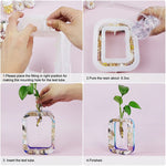 DIY 꽃병 에폭시 몰드 간단한 꽃병 제작 도구, 직사각형, 불규칙 원형, 하트 모양