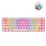 ZIYOU LANG T8 68키 RGB 발광 게이밍 기계식 키보드, 케이블 길이:1.6m, T8 블랙 그린 축, T8 블랙 티 축, T8 화이트 그린 축, T8 화이트 레드 축, T8 블루 그린 축, T8 핑크 그린 축