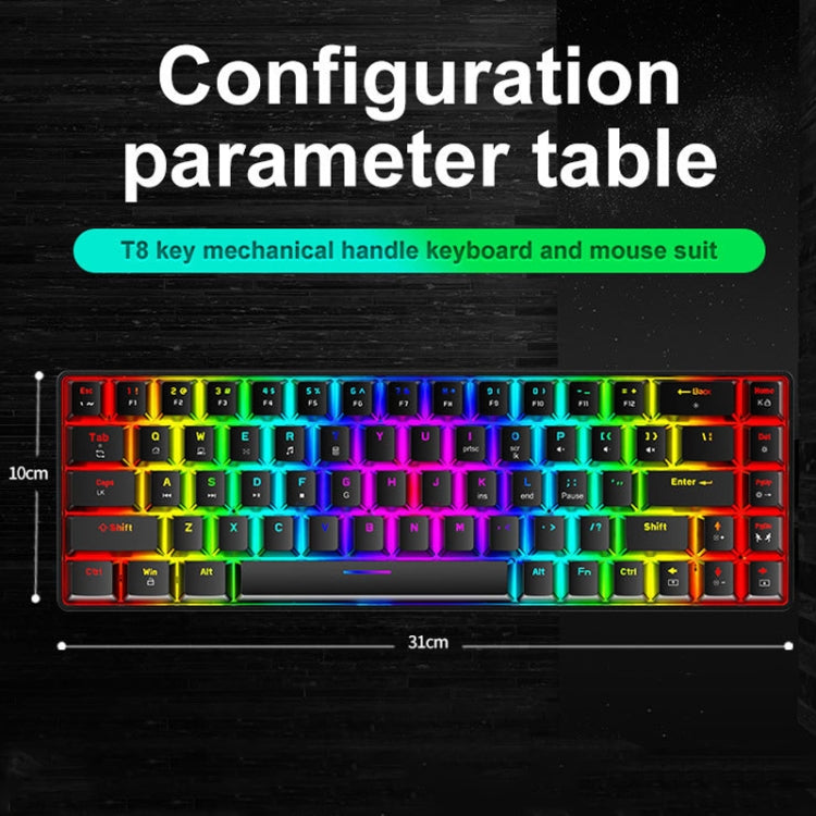 ZIYOU LANG T8 68키 RGB 발광 게이밍 기계식 키보드, 케이블 길이:1.6m, T8 블랙 그린 축, T8 블랙 티 축, T8 화이트 그린 축, T8 화이트 레드 축, T8 블루 그린 축, T8 핑크 그린 축