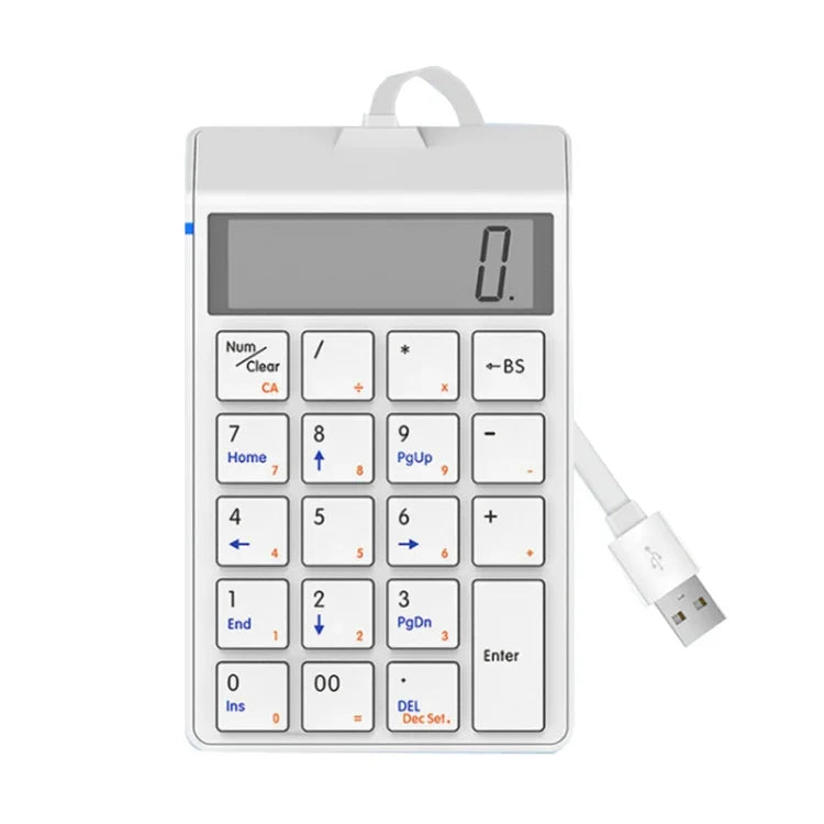 Sunreed SKB886S 19키 유선 키패드 디지털 USB 인터페이스 포함, 케이블 길이: 1.5m, 유선 화이트, 유선 블랙