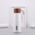 섬세한 304 스테인리스 우드 그레인 보온컵, 400ml, 500ml
