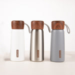섬세한 304 스테인리스 우드 그레인 보온컵, 400ml, 500ml