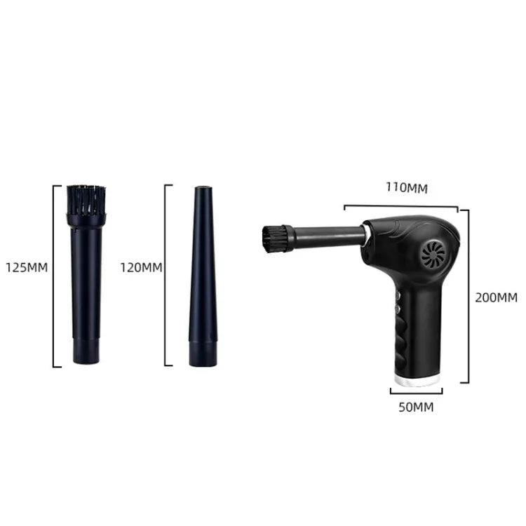 WD-1819 고출력 USB 휴대용 컴퓨터 키보드 먼지 제거기, 배터리 용량:, 6000mAh (블랙), 10000mAh (블랙)