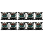 10개입 Gateron G 축 블랙 바닥 투명 축 커버 축 스위치, 스타일:, G3 풋 (블랙 축), G3 풋 (레드 축), G3 풋 (티 축), G3 풋 (블루 축), G3 풋 (화이트 축), G3 풋 (그린 축), G3 풋 (옐로우 축)
