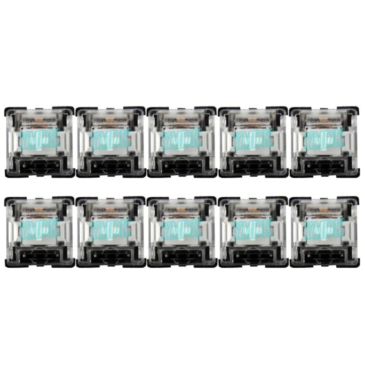 10개입 Gateron G 축 블랙 바닥 투명 축 커버 축 스위치, 스타일:, G3 풋 (블랙 축), G3 풋 (레드 축), G3 풋 (티 축), G3 풋 (블루 축), G3 풋 (화이트 축), G3 풋 (그린 축), G3 풋 (옐로우 축)