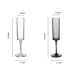 165ml 가정용 아크릴 샴페인 잔, 검정, 투명