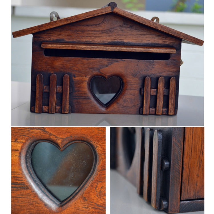 Outdoor Wall-mounted Wooden Letter Box Office Suggestion Box, Wooden Letter Box