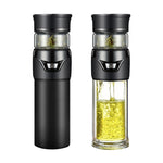 101-500ML 보온 컵 차 물 분리형 찻잔, 스타일:, 스테인리스 검정, 스테인리스 커피, 스테인리스 회색, 검정+선물 상자, 커피+선물 상자, 회색+선물 상자, 유리 검정+선물 상자, 유리 커피+선물 상자, 유리 회색+선물 상자