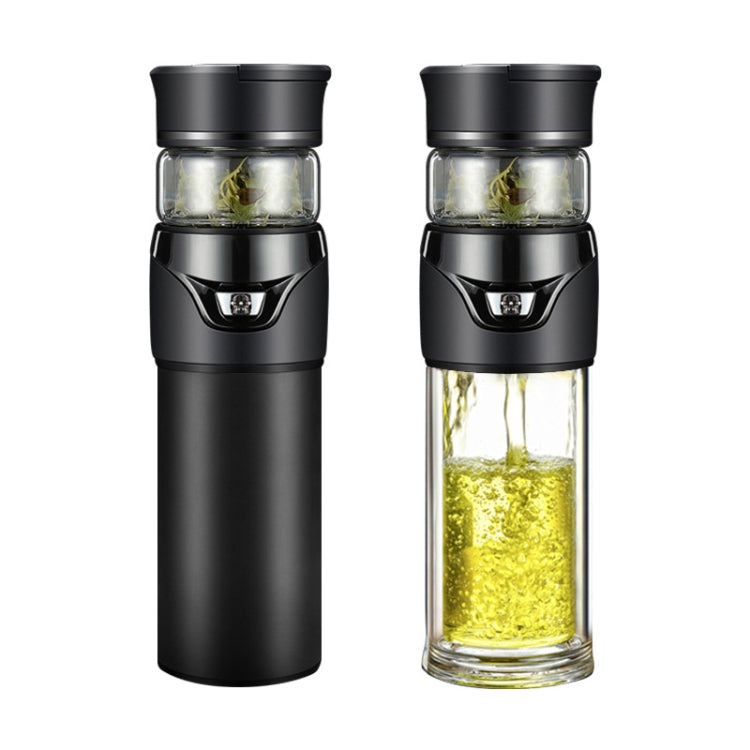 101-500ML 보온 컵 차 물 분리형 찻잔, 스타일:, 스테인리스 검정, 스테인리스 커피, 스테인리스 회색, 검정+선물 상자, 커피+선물 상자, 회색+선물 상자, 유리 검정+선물 상자, 유리 커피+선물 상자, 유리 회색+선물 상자