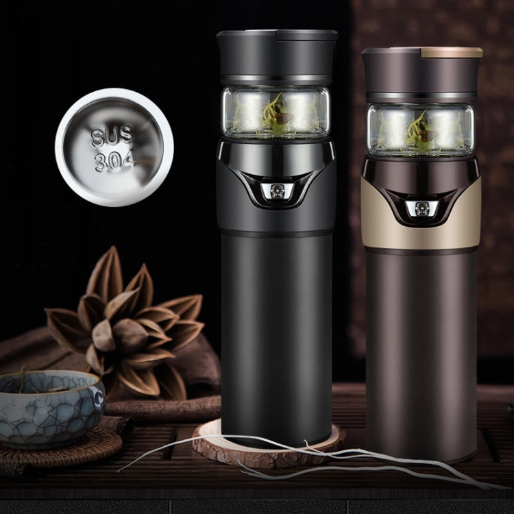 101-500ML 보온 컵 차 물 분리형 찻잔, 스타일:, 스테인리스 검정, 스테인리스 커피, 스테인리스 회색, 검정+선물 상자, 커피+선물 상자, 회색+선물 상자, 유리 검정+선물 상자, 유리 커피+선물 상자, 유리 회색+선물 상자