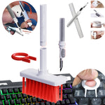 5-in-1 이어버드 클리닝 펜 + 키보드 클리닝 브러시 + 키캡 풀러 2개 세트, 화이트, 레드 화이트, 레드 블랙