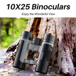 APEXEL 10 x 25 쌍안경 BAK4 프리즘 줌 망원경 조류 관찰 사냥 하이킹용, APL-RB10X25