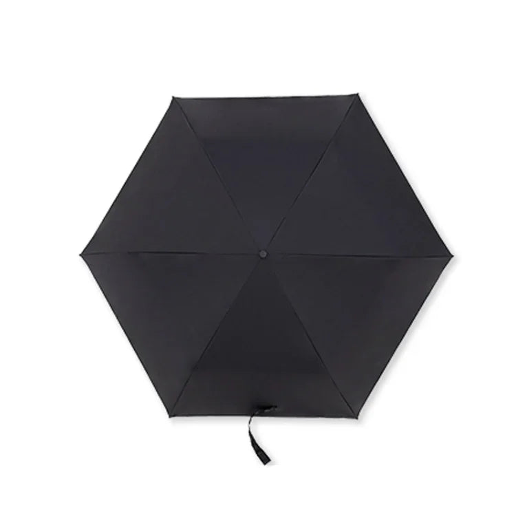 PARACHASE Carbon Fiber Light Portable Small Clever Black Glue Sunscreen Anti-UV Sun Umbrella, Black, Navy, Khaki