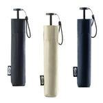 PARACHASE 탄소 섬유 경량 휴대용 소형 스마트 블랙 접착제 자외선 차단 및 UV 차단 태양 우산, 블랙, 네이비, 카키