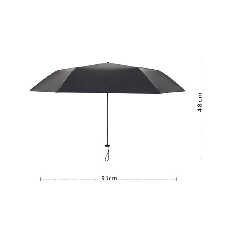PARACHASE 탄소 섬유 경량 휴대용 소형 스마트 블랙 접착제 자외선 차단 및 UV 차단 태양 우산, 블랙, 네이비, 카키