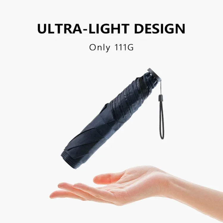 PARACHASE 탄소 섬유 경량 휴대용 소형 스마트 블랙 접착제 자외선 차단 및 UV 차단 태양 우산, 블랙, 네이비, 카키