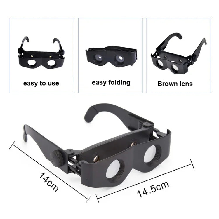 Fishing Binoculars HD Outdoor Magnifier Binoculars, 3X Only Telescope, 3X Telescope + Glasses Case