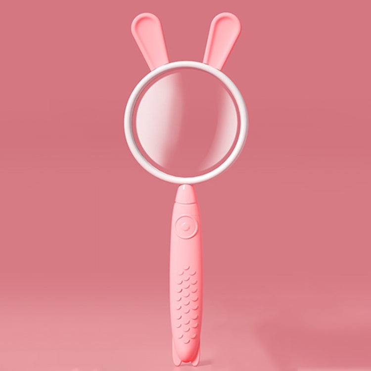 3배 확대경 HD 만화 확대경 장난감 선물 어린이용, 핑크 토끼, 커피 곰, 블루 새끼 고양이, 노란 사슴