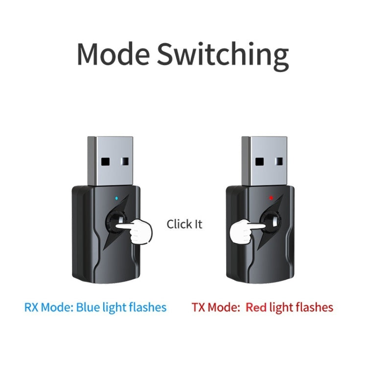 5.0 블루투스 송신기 AUX 수신기 USB 이중 출력 컴퓨터 오디오 어댑터, M136