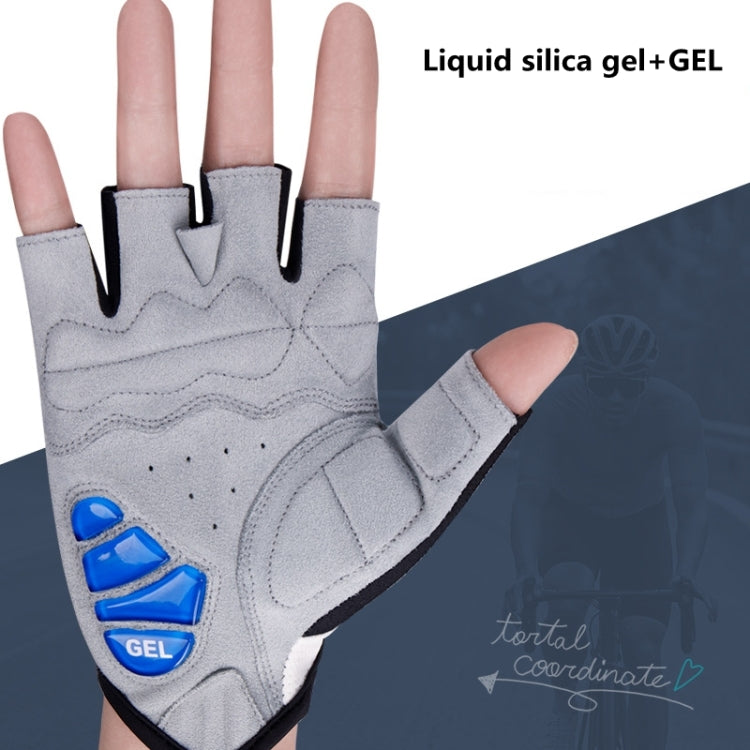 GIYO S-14 자전거 반가락 장갑 젤 충격 흡수 손바닥 패드 장갑, S, M, L, XL, XXL