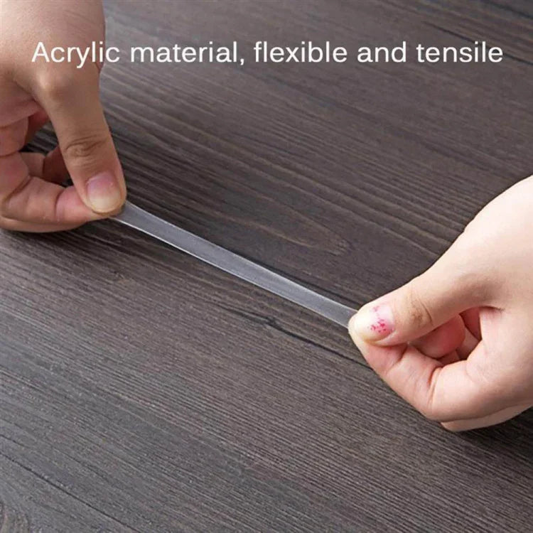 원형 투명 양면 접착 테이프 방수 자국 없는 아크릴 접착제, 50개/시트 25x0.5mm