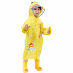 큰 챙 만화 프린트 어린이 우비와 책가방 좌석, S, M, L, XL, XXL