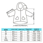 큰 챙 만화 프린트 어린이 우비와 책가방 좌석, S, M, L, XL, XXL