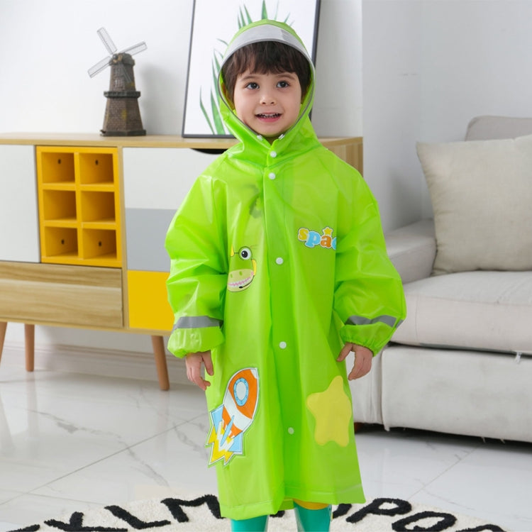 큰 챙 만화 프린트 어린이 우비와 책가방 좌석, S, M, L, XL, XXL
