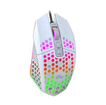 FMOUSE X801 8키 1600DPI 홀로우 발광 게이밍 오피스 마우스, 스타일:, 검정 무선 충전식, 흰색 무선 충전식, 검정 유선, 흰색 유선