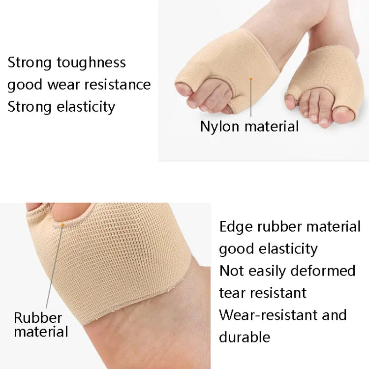 1쌍 나사형 U자형 전족 패드 무지 외반증 교정 양말, S, L