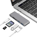 USB-C to HDMI 분배기 도킹 스테이션 카드 리더기, 사양: 5 in 1 그레이, 5 in 1 실버, 6 in 1 그레이, 6 in 1 실버