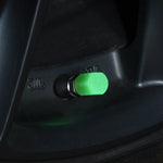 4pcs / Set Luminous Tire Valve Cap Electric Motorcycle Vacuum Tire Valve Cover, Style: Split Effect, 4pcs /Set Split Effect, 4pcs /Set One Effect