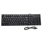 108키 컴퓨터 USB 유선 키보드, 케이블 길이: 1.5m, 아랍어 단일, 러시아어, 프랑스어, 스페인어