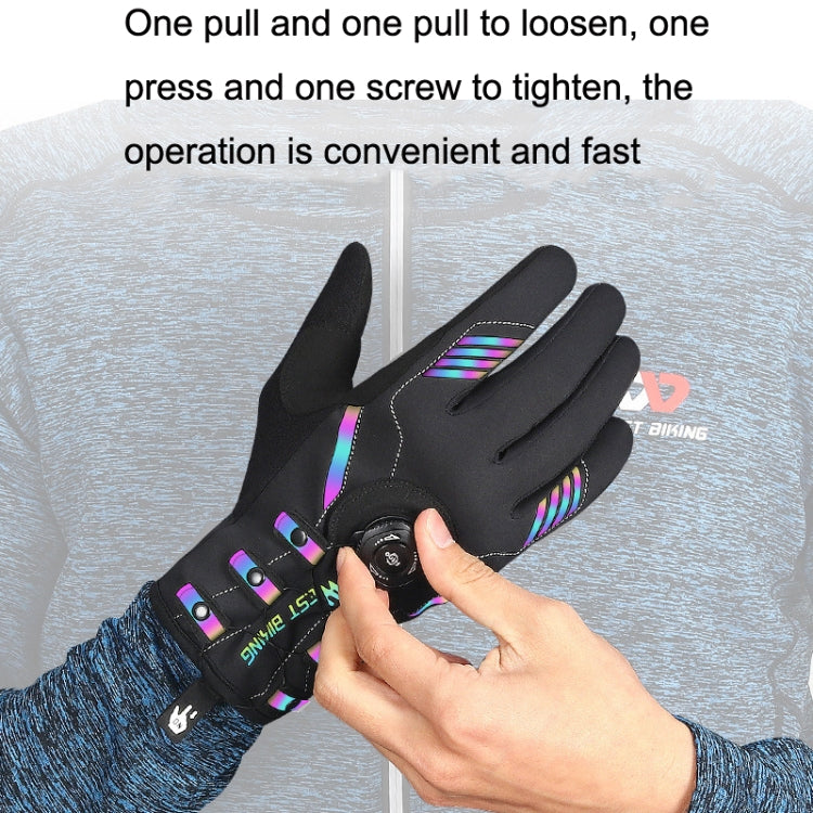 WEST BIKING 사이클링 통기성 긴 손가락 자동 잠금 장갑 버클 포함, M, L, XL, 2XL