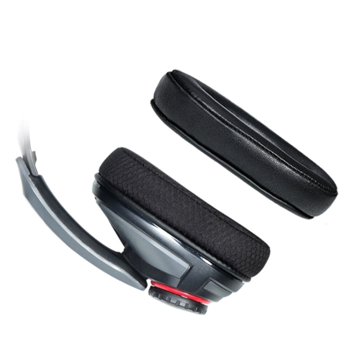2개입 헤드폰 슬리브 커버 Sennheiser GSP300 GSP370 GSP350용, 스타일:, 프로틴 스킨, 램 가죽, 블랙 헤드빔, 레드 헤드빔, 블루 헤드빔, 메시 천