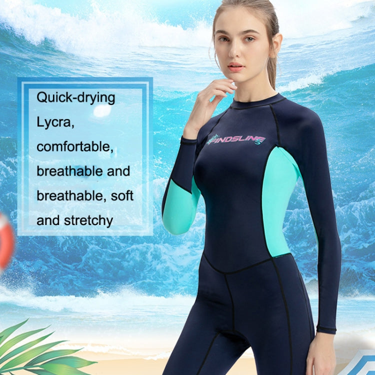 FINDSLINE 라이크라 다이빙 천 여성용 얇고 빠른 건조 방수 전신 자외선 차단 웻수트, XS, S, M, L, XL