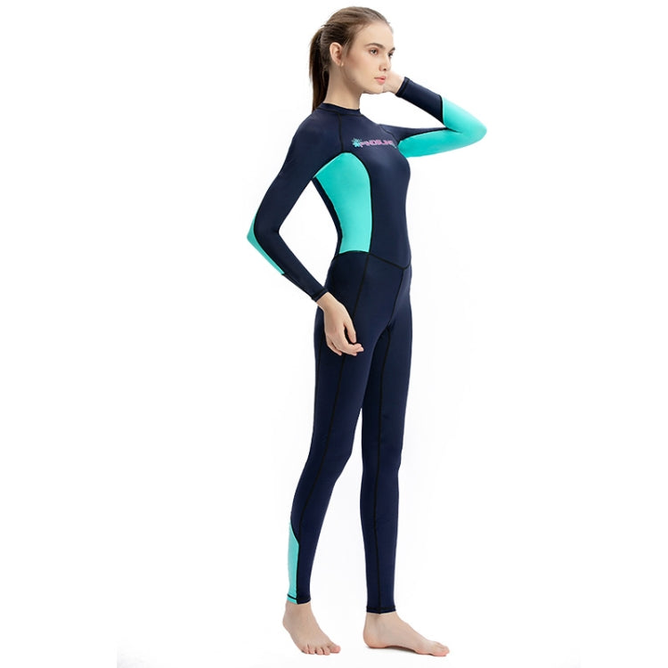 FINDSLINE 라이크라 다이빙 천 여성용 얇고 빠른 건조 방수 전신 자외선 차단 웻수트, XS, S, M, L, XL