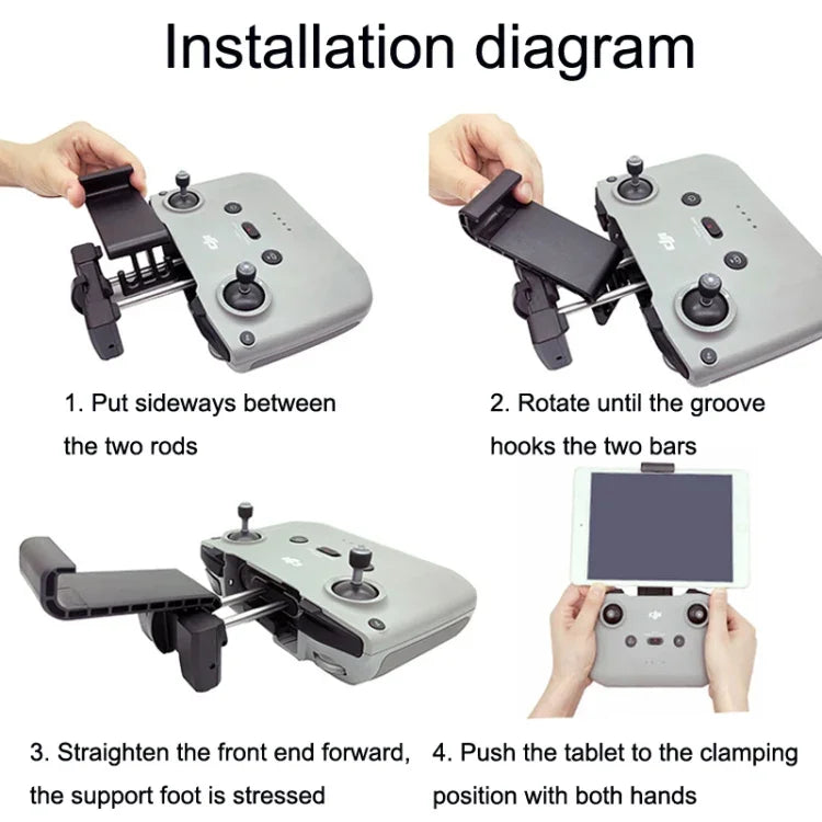 DJI Mavic 3 / Air 2 / Air 2S / Mini 2용 리모컨 태블릿 확장 브래킷, 스타일: 소형, 대형, 대형+애플 라인, 대형+타입-C 라인, 대형+마이크로 라인