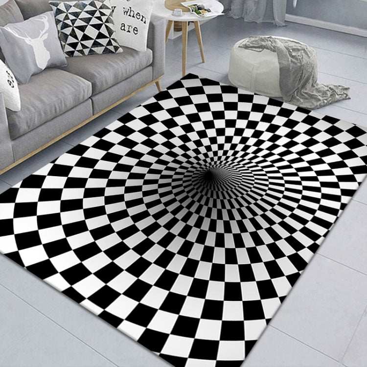 3D 스테레오 직사각형 시각 기하학 거실 카펫, 40x60cm, 50x80cm, 60x90cm, 80x120cm, 80x160cm, 120x160cm, 140x200cm