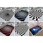 3D 스테레오 직사각형 시각 기하학 거실 카펫, 40x60cm, 50x80cm, 60x90cm, 80x120cm, 80x160cm, 120x160cm, 140x200cm