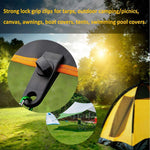 Outdoor Camping Windproof Canopy Fixed Tent Clip Rope Buckle Quick Hanging Set, 10 Clips+10 Ropes, 10 Clips+10 Black Ropes, 10 Clips+10 Black Ropes+10 Silver Buckles, 10 Clips+10 Elastic Ropes+10 Black Buckles                                           ...